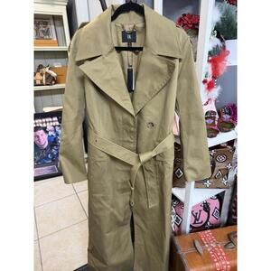 Banana Republic Khaki Cotton Trench Coat, Small NWT. very Chic.